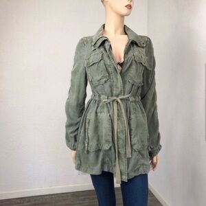 Jet collection Olive Green Utility Jacket for Women
